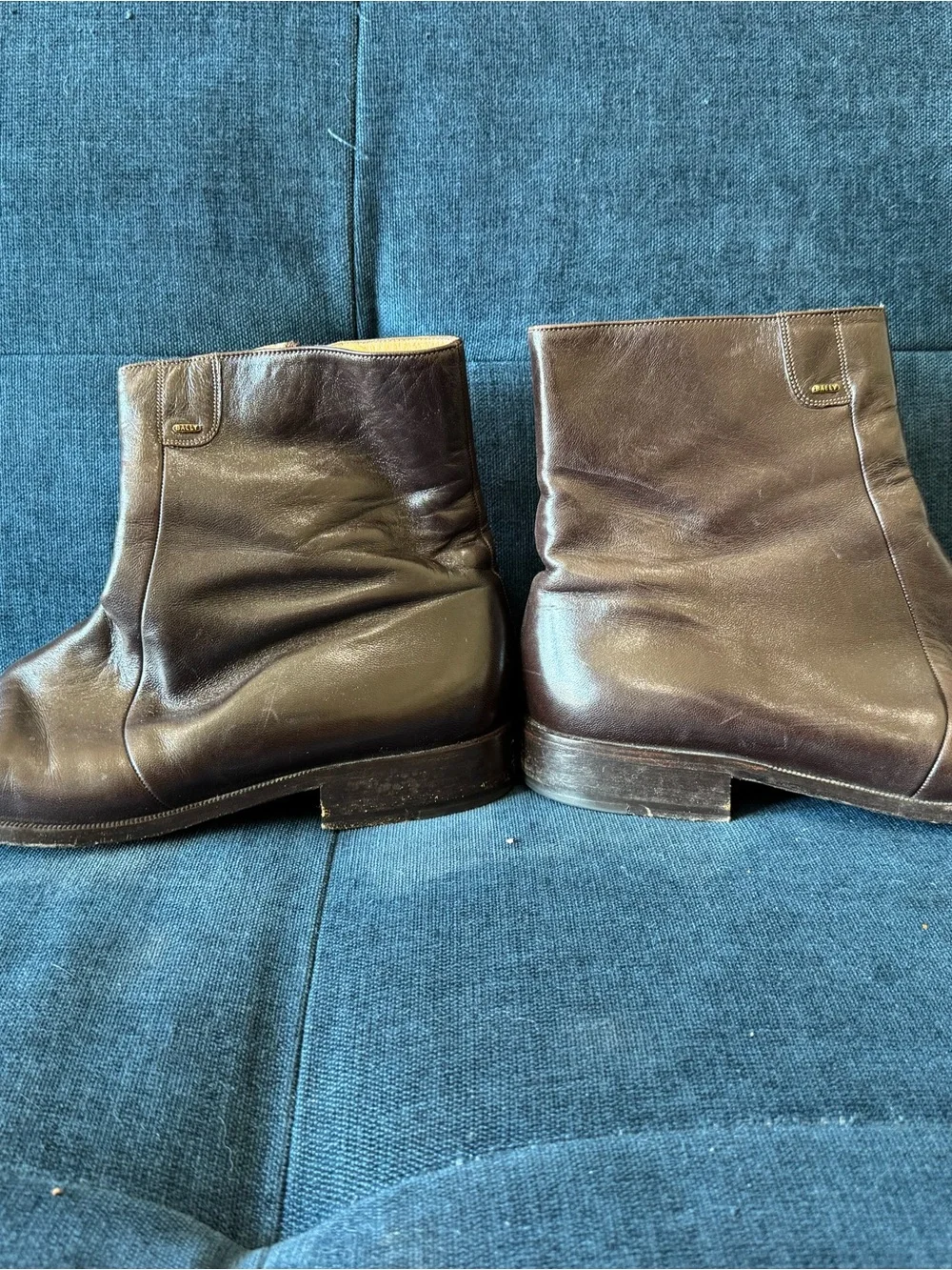 Vintage Bally Leather Ankle Zipper Boots - Brown